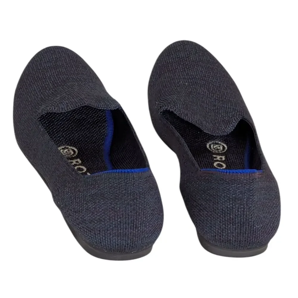 EUC RARE Retired Rothy's The Loafer US 6 Navy Heather Blue Luxury Ballet Flat